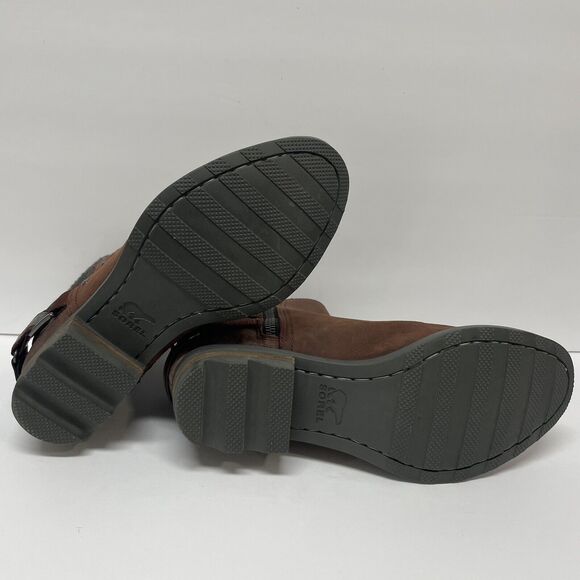 SOREL Lolla Waterproof Leather Ankle Boot Womens Size 8 LL5317-628 Chestnut EUC - Picture 7 of 9